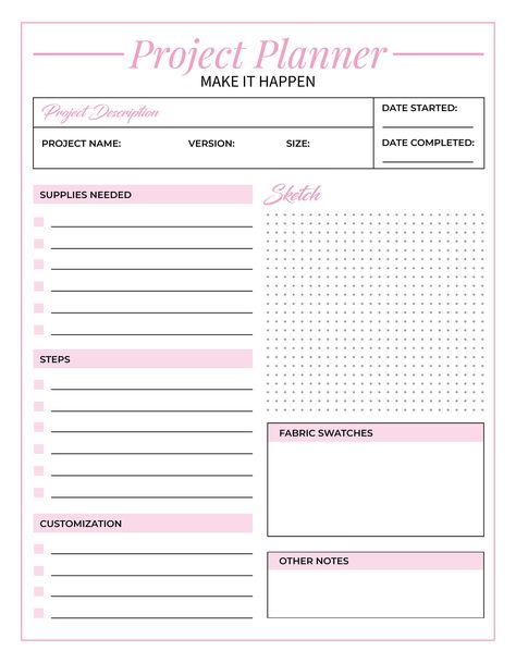 Start designing with The Lingerie Formula PDF Project Planner!  Our planner helps to keep you organized and saves you time in style! Level up your designs with our helpful planning pages - in your choice of three styles + a body measurement page perfect to record clients measurements.  Once you have purchased our Project Planner Bundle, your file will be available to download instantly. Printable Project Planner, Project Planner Template, Project Planner Printable, Budget Planner Free, Project Planner, Planner Bundle, Project Plans, List Template, Planner Organization