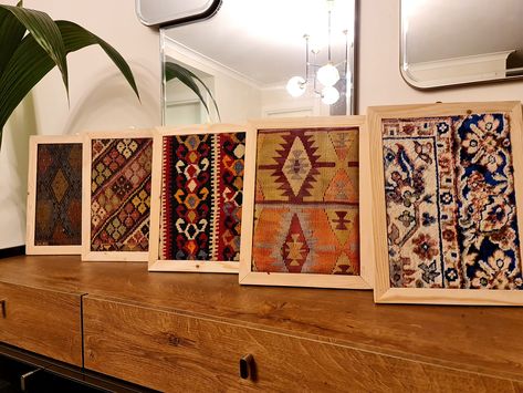 Indian Rug Wall Hanging, Kilim Wall Art, Framed Rug On Wall, Cloth Framed Wall Art, Ethnic Wall Art, Framing Fabric Wall Art, Framed Rug Wall Art, Textile Art Wall Hanging, Wall Embroidery Art