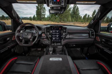 Ram 1500 Interior, 2023 Dodge Ram, Ram Interior, 2023 Ram 1500, Ram Trx, Custom Pickup Trucks, Ram Truck, Dodge Trucks Ram, Fiat Chrysler Automobiles