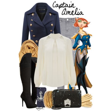 Dapper Disney, Subtle Cosplay, Captain Amelia, Disneybound Ideas, Disney Character Outfits, Disney Themed Outfits, Cashmere Scarves, Everyday Cosplay, Disney Inspired Fashion