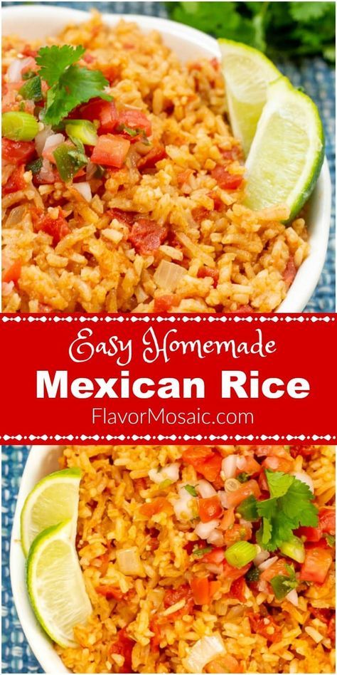 Birthday Dinner Meals, Homemade Mexican Rice, Beef Tips And Rice, Mexican Main Dishes, Mexican Rice Easy, Mexican Rice Recipes, Mexican Side Dishes, Homemade Mexican, Rice Recipes For Dinner