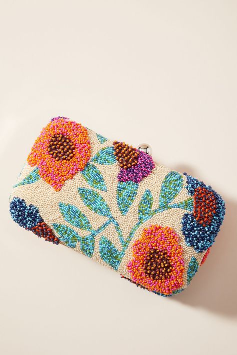 Embroidered Clutch Bag, Fancy Clutch, Beaded Clutch Bag, Motifs Perler, Embroidered Clutch, Embroidery Bags, Bridal Clutch, Boho Bags, 자수 디자인