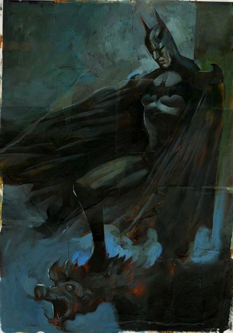 xombiedirge:  Batman by Dave McKean Dave Mckean Batman, Todd Mcfarlane Batman, Batman New 52 Art, Sean Gordon Murphy Batman, Hellboy In Hell, Batmobile Comic Art, Dave Mckean, Create Canvas, Best Superhero