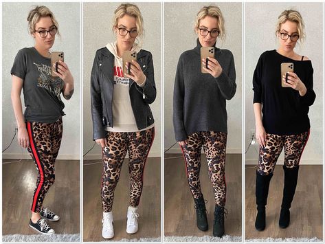 Black Leopard Print Leggings Outfit, Print Leggings Outfit, Cheetah Leggings Outfit, Leopard Leggings Outfit Casual, Animal Print Leggings Outfit, Leggins Animal Print Outfits, Leopard Print Leggings Outfit, Leopard Leggings Outfit, Black Lepoard Leggings Dressy