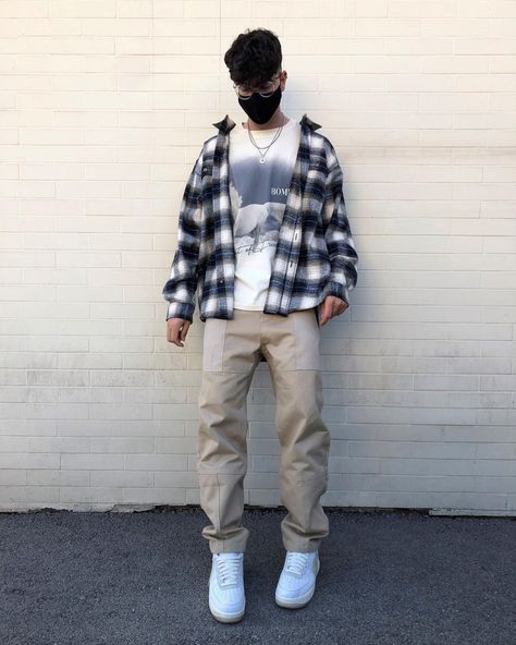 Streetwear outfits on Instagram: “Best fit 1-6? 👀 Follow: @strefits #outfit4real #outfitfashion #streetwearaddicted #minimalmovement #classyoutfit” Flannel Outfits Men, Flannel Shirt Outfit, Fashion Aesthetic Outfits, Spiritual Fashion, Logo Game, Trendy Boy Outfits, Flannel Outfits, Black Men Street Fashion, Street Style Outfits Men