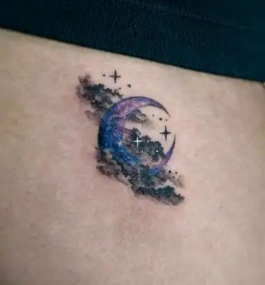 Night Sky Tattoo, Night Sky Tattoos, Firefly Tattoo, Sky Tattoo, Astronomy Tattoo, Storm Tattoo, Watercolor Night Sky, Sky Tattoos, Night Tattoo