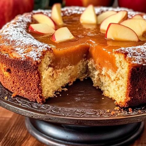 Apple Butter Cake - SavorySplash Apple Gooey Butter Cake, Apple Butter Cake, Autumn Gathering, Gooey Butter, Swirl Cake, Gooey Butter Cake, Crisp Air, Yellow Cake, Fall Treats