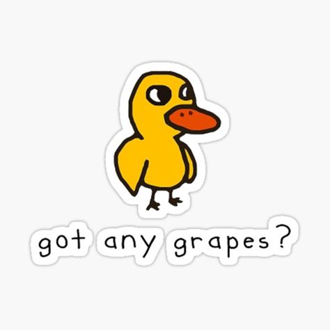 "Got any grapes? Meme T-Shirts" Sticker for Sale by ForceProfile | Redbubble Grape Meme, Grape Sticker, Cute Window, Window Living Room, Meme T Shirts, Room Cute, Living Room Decorations, Kid Art, Meme Tshirts