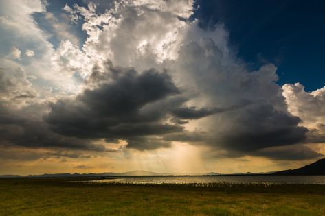 Storm clouds with the rain Premium Photo | Premium Photo #Freepik #photo #background Storm Sky, Thunderstorm Clouds, Rainy Sky, Dark & Stormy, Cloud Mountain, Stormy Skies, Egg Tempera, Dark N Stormy, Rain Storm