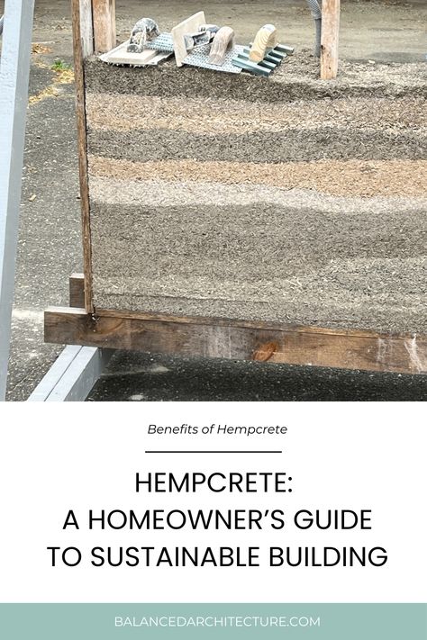 Imagine building your dream home with a material that's not only eco-friendly but also provides superior insulation, longevity, and comfort. Enter hempcrete, an amazing building material that’s making waves in sustainable construction. If you've never heard of hempcrete, you're in for a treat!   This guide will introduce you to the benefits of using hempcrete for your new home or renovation/addition and why it’s worth considering. Hemp Crete Homes, Hemp House, Hempcrete Architecture, Hempcrete House, Sustainable Building, Green Building Materials, Natural Building Materials, Green House Design, Eco Buildings