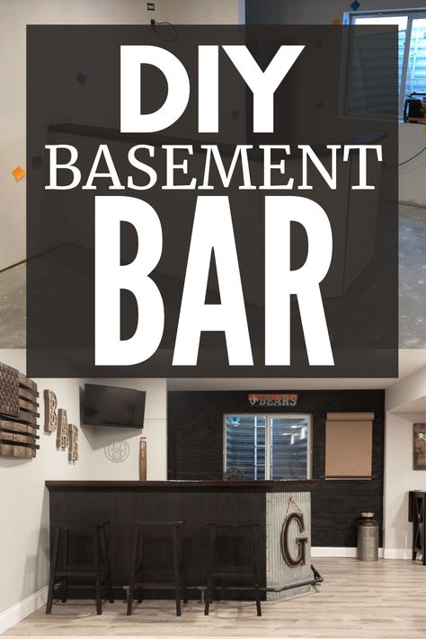 Basement Bar Designs Farmhouse, Diy Basement Dry Bar, Inside Bar Ideas, Black Vertical Shiplap, Simple Bar Stools, Basement Dry Bar, Basement Bathroom Decor, Industrial Basement Bar, Diy Dry Bar