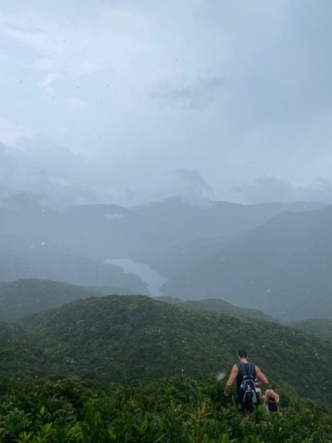 #hike #travel #hongkong #rain #explore #aesthetic #scene #scenery #mountains #green #plants #forest #rainyday #rainforest #traveling #travelguide Rainy Hike, Life Mood Board, Explore Aesthetic, Forest Mountain, Nature Adventure, Mountain Hiking, Travel Bug, Travel Bugs, Cool Weather