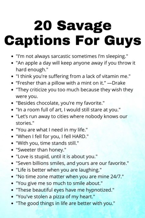 Captions For Pictures Of Yourself Boys, Three Word Quotes, Sassy Instagram Captions, Captions For Guys, Ig Caption, Caption For Boys, Word Quotes, Clever Captions For Instagram, Clever Captions