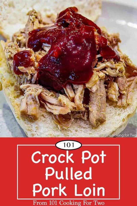 Moist and tender "pulled" pork from pork loin is easy to make using your slow cooker. This healthy low-fat shredded pork is great for parties, tailgating, and large gatherings. But is easy to store for your smaller household. Crock Pot Pulled Pork Loin, Pulled Pork Loin, Shredded Pork Crockpot, Recipes Pulled Pork, Pork Loin Pulled Pork, Sweet N Sour Pork Recipe, Crock Pot Pulled Pork, Crockpot Pork Loin, Pork Sandwiches