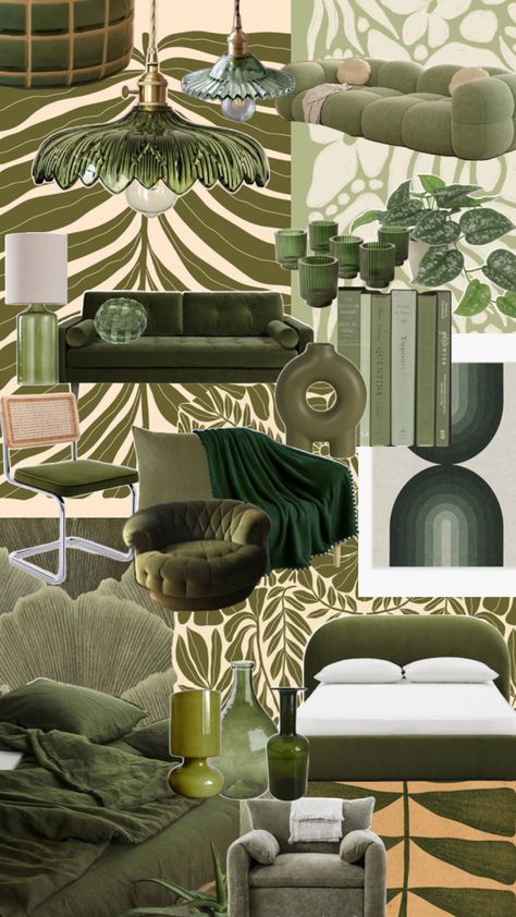 Green apothecary home decor aesthetic Gray Couch Styling, Art Deco Mood Board, Green Apothecary, Interior Design Presentation, Dream Apartment Decor, Living Room Loft, Interior Design Themes, Interior Design Mood Board, Living Room Design Decor