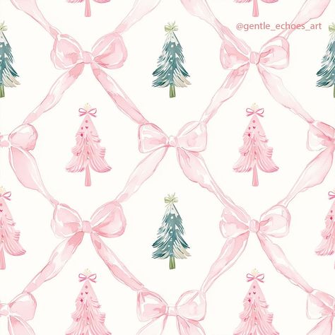 🎀🎄✨Embrace Feminine Magic This Holiday Season: Pink Christmas Collection This season, we’re embracing the gentle magic of feminine energy with our latest 🎀🎄Pink Christmas collection! Our Pink Christmas designs were born out of a love for all things dreamy and delicate. Each pink tree, each bow serves as a reminder that we can make the holidays our own—a space where femininity thrives and beauty flows effortlessly. 💕 I hope these patterns become the perfect canvas for you to craft moments of p... Pink Winter Wallpaper Laptop, Pink Vintage Christmas Wallpaper, Pink Coquette Christmas Wallpaper, Aesthetic Christmas Prints, Pink Bow Christmas Wallpaper, Pink Christmas Bow, Pink Christmas Computer Wallpaper, Pink Winter Widgets, Pink Christmas Background Laptop