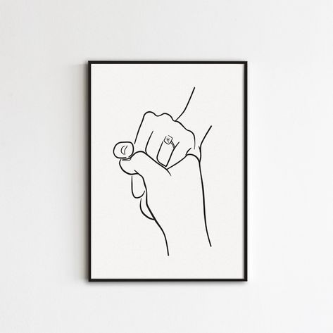 Family Line Drawing, Line Drawing Family, Holding Hands Line Art, Line Art Family, Hands Line Drawing, Art Proposal, Family Line Art, Holding Hands Drawing, Engagement Hand