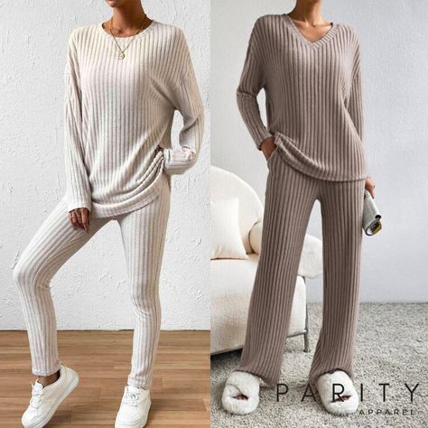 Which lounge set would you choose? 💕 Good news is, both are available to shop! 😍 Shop Now: parityapparel.com 🛍️ Coords Set, Womens Lounge, Sleepwear Women Pajamas, 2piece Outfits, Knitted Suit, Loose Pants, Korea Fashion, Pajama Set Women, Loose Tops