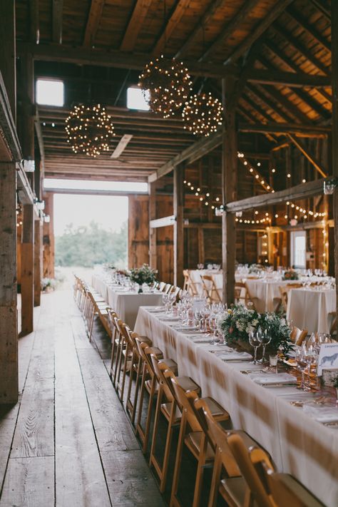 romantic barn reception - photo by Emily Delamater Photography https://ruffledblog.com/shady-lane-farm-wedding/ Barn Wedding Reception Decorations, Rustic Wedding Decorations, Barn Wedding Reception, Wedding Reception Ideas, Country Barn Weddings, Rustic Wedding Reception, Country Barn, Rustic Barn Wedding, Rustic Country Wedding