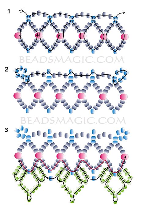 Free pattern for beautiful beaded necklace Tears In Rain-TUTORIAL  u need seed beads #10,11 and faceted beads #4 Easy Beading Patterns, Types Of Beads, Seed Bead Patterns Free, Seed Bead Tutorials, Beautiful Beaded Necklaces, Diy Armband, Beaded Necklace Patterns, Beading Netting, Beading Patterns Free