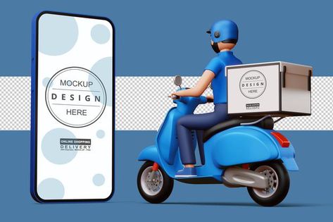 Delivery man riding a motorcycle with de... | Premium Psd #Freepik #psd #box #character #cartoon #bike Delivery Bike Design, Cartoon Bike, Bike Delivery, Delivery Poster, Box Character, Batman Joker Wallpaper, Joker Wallpaper, Delivery Guy, Riding A Motorcycle