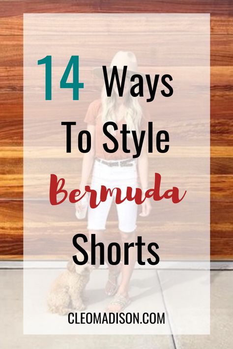 How to Style Bermuda Shorts: 14 Outfit Ideas You'll Love - CLEO MADISON Bermuda Shorts Outfit Women, Bermuda Shorts Outfit Summer, Denim Bermuda Shorts Outfit, How To Style Bermuda Shorts, Bermuda Shorts Outfits, Khaki Shorts Outfit, Birkenstock Outfit Summer, Style Bermuda Shorts, Bermuda Shorts Outfit