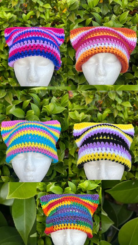 ˚ʚ♡ɞ˚Made to Order˚ʚ♡ɞ˚ ˚ʚ♡ɞ˚Show off your pride with a cat beanie! Don't see your flag? Add your own customization below! ˚ʚ♡ɞ˚Please message me for any size customizations! ˚ʚ♡ɞ˚Visit my shop˚ʚ♡ɞ˚ https://www.etsy.com/shop/Craftscxo  ˚ʚ♡ɞ˚Instagram˚ʚ♡ɞ˚ https://www.instagram.com/crafts.cxo/ Cute Cat Beanie, Crochet Clothes Cute, Pride Crochet Ideas, Crochet Pride Patterns, Pride Crochet Patterns, Queer Crafts, Crochet Items To Sell, Pride Flag Crochet, Crochet Scrap Yarn Projects