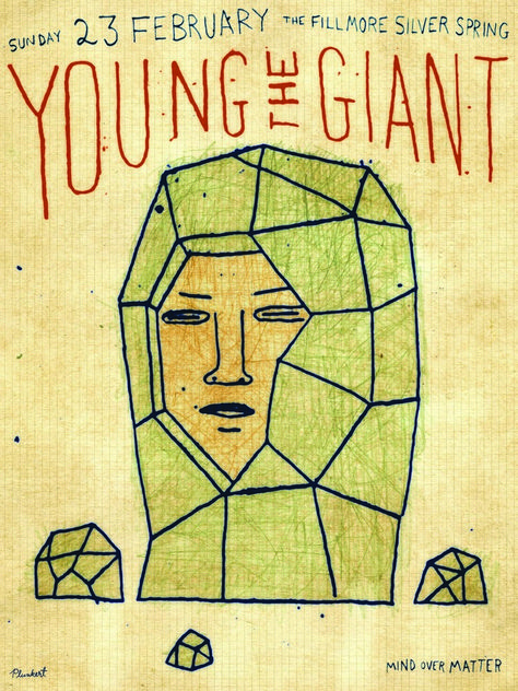 David Plunkert, Giant Wall Art, Young The Giant, Giant Poster, Rocky Horror Show, Spring City, Paper City, Music Poster Design, Theatre Poster