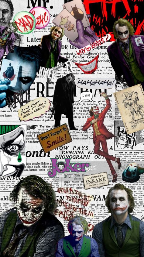 #thejoker #joker #fypp Joker Wallpaper Ipad, Wallpaper Backgrounds Joker, Joker Collage Wallpaper, Joker Phone Wallpapers, The Joker Wallpaper Aesthetic, Joker Dc Comics Art, Joker Wallpaper Comic, The Joker Wallpaper Iphone, Joker Astethic