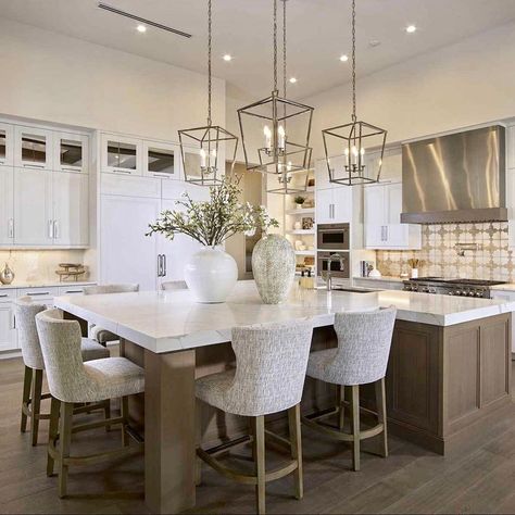 Long Kitchen Island With Table At End, Six Seater Kitchen Island, Extended Island Table, Built In Island Seating, Break Fast Table In Kitchen, Kitchen Island Dining Table Combo Square, Kitchen With Connected Island, Oak Kitchen Island With Seating, 16x20 Kitchen Layout