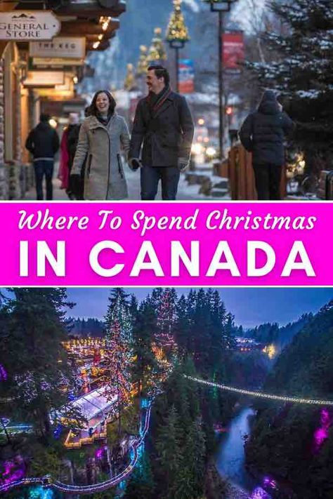 There are few places in the world as set up for holiday enchantment as Canada. With snow-quilted forests, lakes that transform into skating rinks and an abundance of traditional Christmas markets, the holiday spirit shines brightly. Here's everyting you need to know to have the perfect Christmas in Canada. Canada Travel l National Parks Canada l Canada skiing l Canada Christmas Best Places To Visit In Canada Winter, Canada At Christmas, National Parks Canada, Christmas In Canada, Canada Skiing, Christmas Canada, Canada In Winter, Travel In Canada, Christmas Travel Destinations