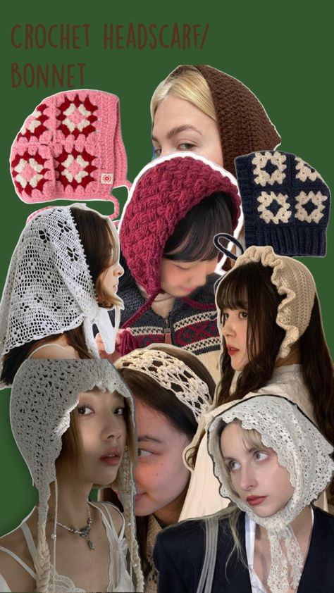 Crochet Headscarf, Crochet Bandana, Crochet Idea, Diy Embroidery Patterns, Crochet Inspo, Diy Crochet Projects, Crochet Inspiration, Crochet Stuff, Diy Embroidery