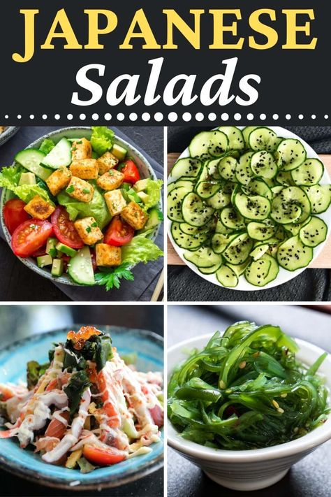 Japanese Salads, Japanese Salad Recipes, Japanese Cucumber Salad, Japanese Salad, Simple Family Meals, Keto Salad, Shredded Cabbage, Easy Japanese Recipes, Favorite Recipes Dinner