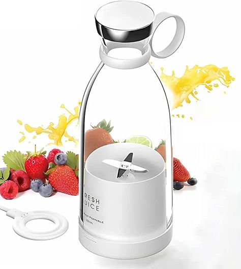 Amazon.com: Personal Size Blenders, Portable Blender, USB Blender, Smoothie Mini Blender, 350ml Fresh Juice Blender for Home, Travel, Office, Gym (Pink): Home & Kitchen Strawberry Blueberry Smoothie, Juice Blender, Mixer Bottle, Blender Smoothie, Smoothie Fruit, Juice Maker, Juicing With A Blender, Fresh Smoothies, Mini Blender