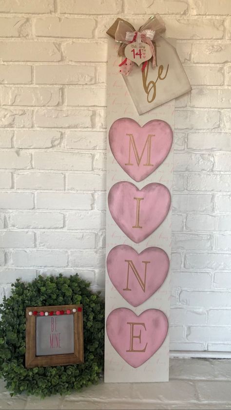 Valentine Craft Decorations, Valentine Wood Crafts, Diy Valentines Day Wreath, Diy Valentine's Day Decorations, Valentines Sign, Diy Valentines Decorations, Valentine Projects, Valentines Art, Diy Valentines Crafts