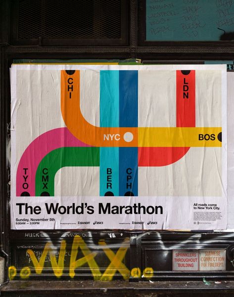 Set of Vignelli-inspired posters and stickers by @viewsourcestudio for the 2023 NYC Marathon ———————————————————— Submit your work ➡️ Link… | Instagram Marathon Design Graphics, Marathon Graphic Design, Marathon Poster Design, Marathon Posters Ideas, Running Shirt Design, Marathon Branding, Career Poster, Marathon Design, Marathon Poster