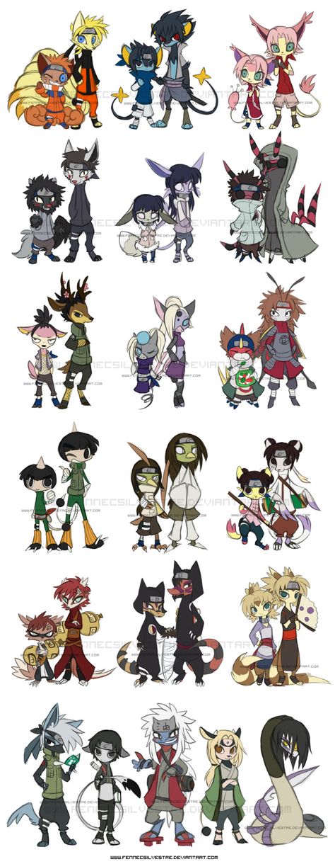 Narutokemon by FennecSilvestre.deviantart.com on @deviantART Naruto And Pokemon, Naruto X Pokemon, Naruto Fox Form, Kabuto X Orochimaru, Pokémon Crossover, Naruto And Pokemon Crossover, Pokemon Marvel Crossover, All Summoning Animals Naruto, Naruto Crossover