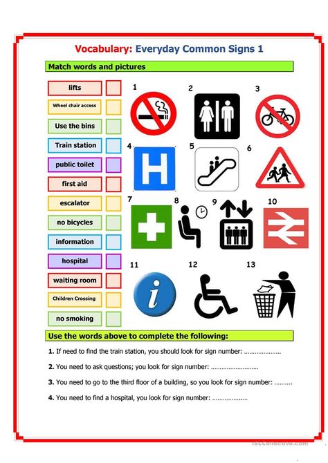 Solar System Worksheets, Problem Solving Worksheet, Letter Reversals, Transportation Activities, Signs And Symbols, Reading Comprehension Lessons, Community Signs, First Grade Activities, Teacher Worksheets