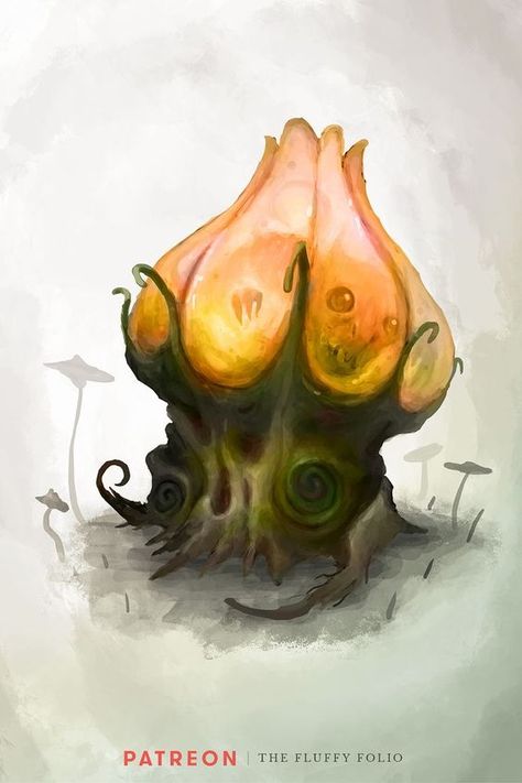 Dnd Pets, Fantasy Species, Fantasy Plants, Monsters Design, Dnd Creatures, Dnd Stats, Plant Monster, Alien Plants, Dnd Mini