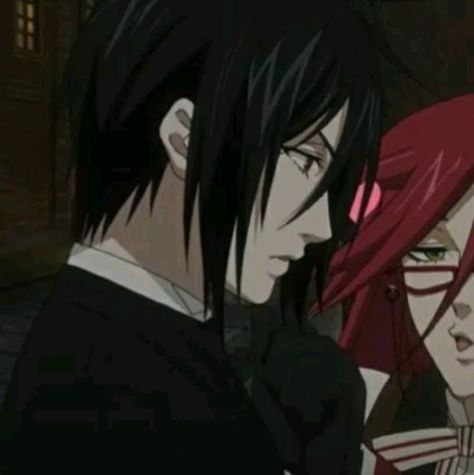 Sebastian X Grell Matching Icons, Black Butler Matching Icons, Matching Icons Bxg, Black Butler Grell, Pfps Anime, Grell Sutcliff, Goof Troop, Black Butler Sebastian, Black Butler Manga