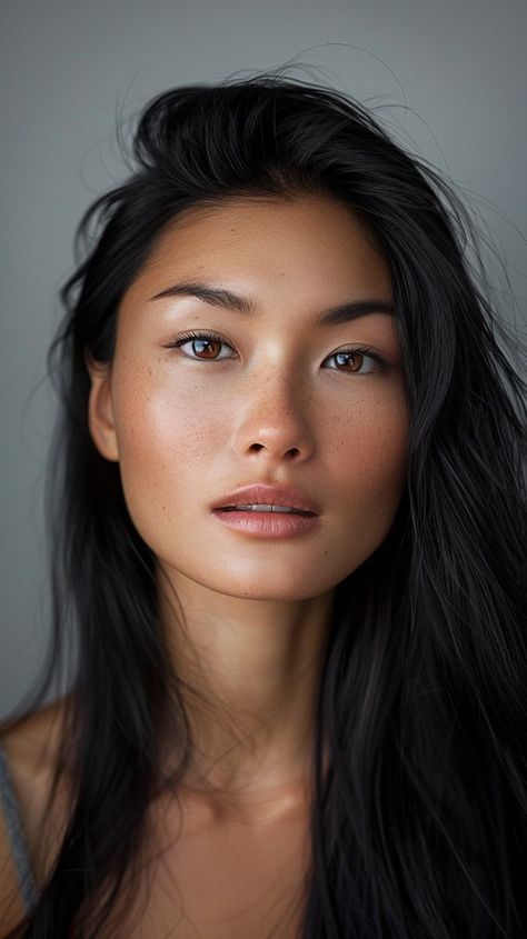 Asian Beauty Icon, Asian American Makeup, Makeup Asian Eyes, Natural Beauty Face, Makeup Asia, Asian Faces, Natural Makeup Look, Radiant Beauty, Beauty Shots