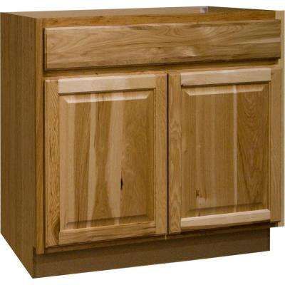 36x34.5x24 in. Hampton Base Cabinet with Ball-Bearing Drawer Glides in Natural Hickory Natural Hickory Kitchen Cabinets, Natural Hickory Cabinets, Panel Door Design, Hickory Kitchen Cabinets, Hickory Kitchen, Hickory Cabinets, Staining Cabinets, Kitchen Cabinet Drawers, Framed Cabinet