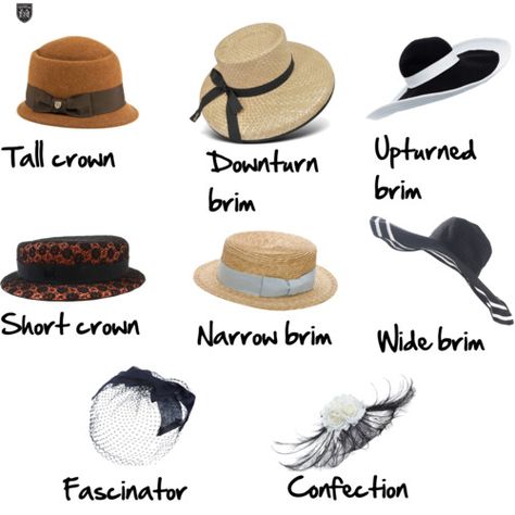 How to Choose a Hat to Flatter - Inside Out Style Hat Shapes Women, Womens Cowboy Hat Shapes, Hat Too Big Hack, Face Shape Hat Guide, Cowboy Hat Shapes Style, Oblong Face Shape, Inside Out Style, Fashion Vocabulary, Wearing A Hat