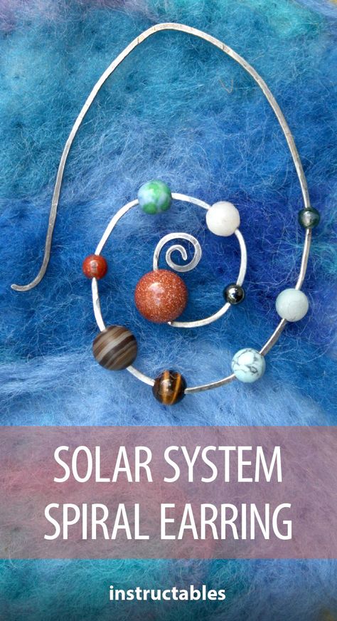 Walter Russell, Solar System Jewelry, Diy Solar System, Planet Jewelry, Ear Art, Heart Anklet, Metal Clay Jewelry, The Spiral, Make Your Own Jewelry