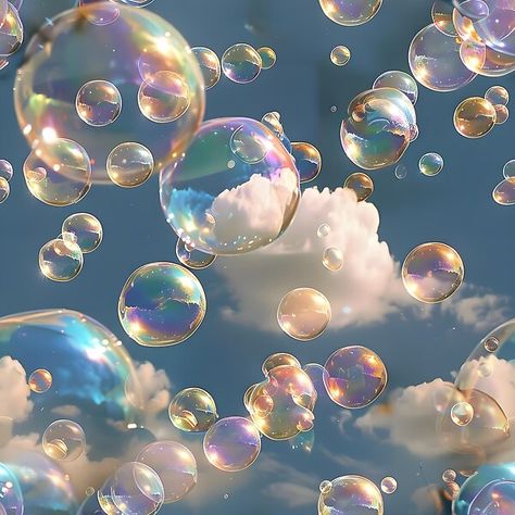 Sky Bubbles  by dinaaaaaah | Redbubble Light Blue Yellow Aesthetic, Bubble Reference, Bubbles Pictures, Bubbly Aesthetic, Bubble Pfp, Colourful Bubbles, Aesthetic Bubbles, Bubbles Aesthetic, Bubble Decor