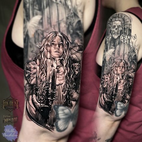 Holly finished off Heather’s Crimson Peak piece last month. If you're looking for your next tattoo, don't hesitate to get in touch with us today! 📞 Call / WhatsApp: 07957 021702 inkden.tattoo@gmail.com 💻 Website: www.inkdentattoo.co.uk Or feel free to send us a message on Facebook. Done using: @tattoomousse @kwadron @worldfamousink @intenzetattooink #crimsonpeak #horrorfilm #guillermodeltoro #blackandgreytattoo Crimson Peak Tattoo, Peak Tattoo, Crimson Peak, Moth Tattoo, Next Tattoo, Black And Grey Tattoos, Last Month, Call Whatsapp, Horror Films