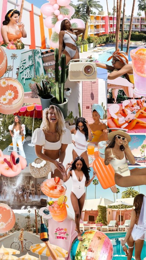 Palm Springs Bachelorette ✨👙 #palmsprings #palmspringsbeforethering #palmspringsbachelorette #bachinspo #bacheloretteparty #bachelorette #wedding #bachelorettetheme Palm Springs Birthday Party, Palm Springs Hens Party, Palm Spring Party, Palm Springs Birthday Weekend, Palm Springs Bachelorette Aesthetic, Scottsdale Bachelorette Aesthetic, Bachelorette Palm Springs Theme, Palm Springs Themed Bachelorette Party, Palm Springs Themed Party Outfit