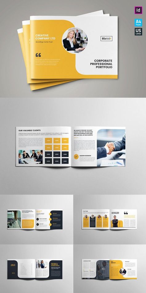 Pdf File Design, A4 Landscape Brochure Design, Profile Company Design, Company Profile Design Creative, A4 Brochure Design, Landscape Brochure Design, Creative Brochure Design, Company Profile Brochure, Architecture Brochures