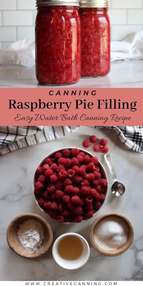 Canning Raspberries Recipes, Canning Raspberry Pie Filling, Canned Raspberry Pie Filling Recipes, Raspberry Canning Recipes, Canning Raspberries, Raspberry Pie Filling Recipes, Canning Instructions, Bee Yard, Raspberry Pie Filling