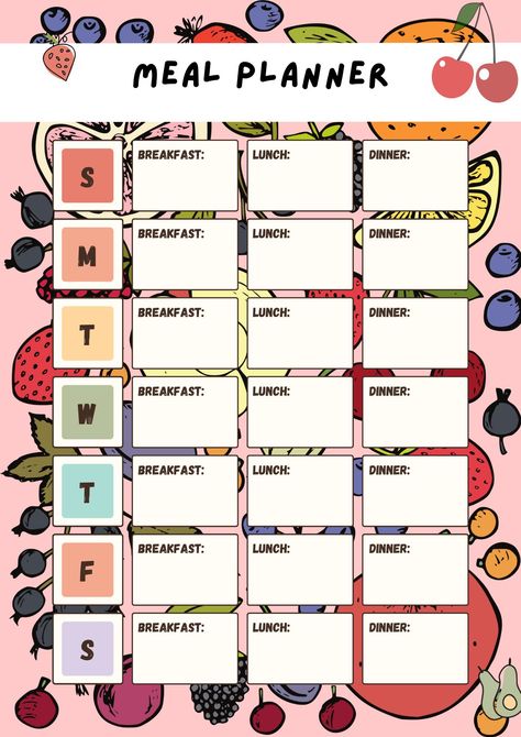 Meal Planner Digital | Weekly Food Diary, Meal Tracker, Food Journal, Menu Plan & Prep, BONUS Grocery List! Diet, Fitness, Health. plannerpagesprintablefree #freeblogplanner #todoplanner #plannernotes Diet Planner Aesthetic, Meal Plan Pdf Free Printables, Food Planner Meal Planning, Food Diary Ideas, Grocery List Diet, Body Wraps Recipe, Meal Diary, Month Meal Plan, Food Diary Printable